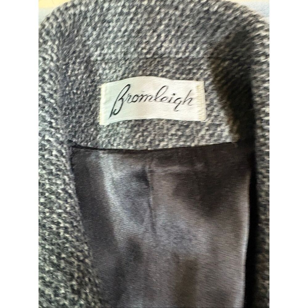 Bromleigh Tweed Coat Womens XS Gray Long Wool Double Breasted - Picture 8 of 8